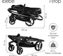 Коляска IBEBE I-Stop Leather 2 в 1 с электронной тормозной системой