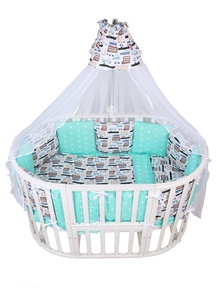 Комплект AmaroBaby Premium в кроватку 18 предметов (6+12 подушек-бортиков) разные расцветки