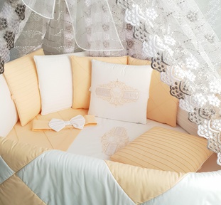 Набор для круглой и овальной кроватки Ecoline ODELIS (17 предметов) 