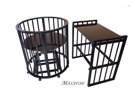 Детская кроватка трансформер Laura 6 в 1 с маятником