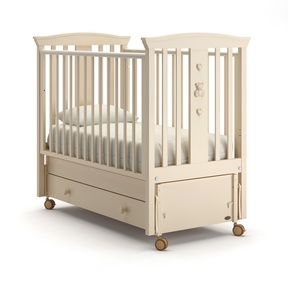 Детская кровать Nuovita Fasto swing из бука с маятником, колесами, ящиком