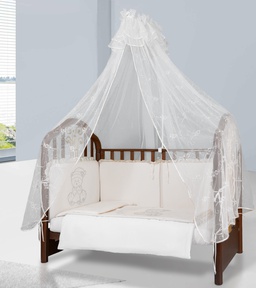 Набор в детскую кроватку для новорожденных Ecoline Мишка с соской