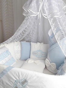 Набор в кроватку Ecoline ЖЕМЧУЖИНА (17 предметов) 