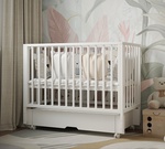 Детская кроватка Mika Долорес маятник, колеса, автостенка