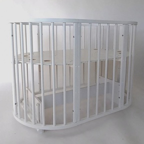 Круглая - овальная кровать Malika LOKI 9 в 1 с маятником 