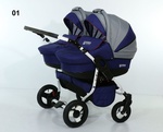 Детская коляска 2 в 1 Verdi Twin для двойни