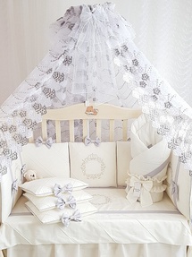 Набор в кроватку для новорожденных Ecoline Mary 13 предметов