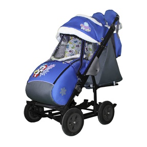 Санки-коляска Galaxy Snow City 3-2 с надувными колесами 