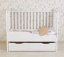 Кровать Polini kids Simple 310-03 (на ножках, выкатной ящик, доп бортик)