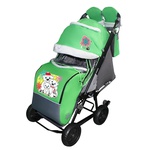 Санки-коляска SNOW GALAXY City-1 на больших Eva колесах+сумка+варежки 