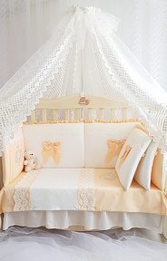 Набор в кроватку для новорожденных Ecoline Madrid light