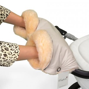 Муфта для рук на коляску Esspero Diaz Lux (натуральная шерсть) 