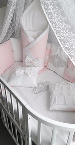 Набор в кроватку Ecoline ЖЕМЧУЖИНА (20 предметов) с конвертом