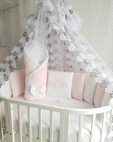 Набор для круглой и овальной кроватки Ecoline ODELIS (19 пред)