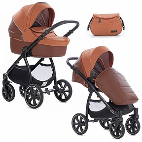 Коляска Noordi Fjordi Melange Leather Sport 2 в 1 с термолюлькой 