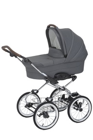 Детская коляска-люлька Navington Caravel EVA Wels на поворотных белых колесах