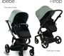 Коляска IBEBE I-Stop Leather 2 в 1 с электронной тормозной системой