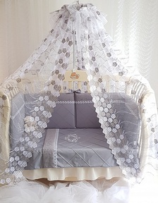 Балдахин в детскую кроватку для новорожденных Ecoline ЛЮКС (разные)