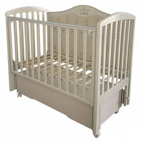 Детская кровать Кедр Люси4 (Кедр Helen 7) мягкая спинка, маятник, колеса