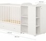 Кровать-трансформер детская Polini kids Ameli 800, с комодом