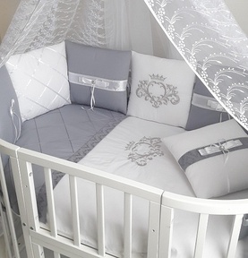 Комплект в круглую и овальную кроватку Ecoline Bridget