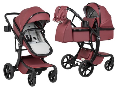 Коляска трансформер Farfello Aimile Adventurer 2в1 Eco (кожа) 