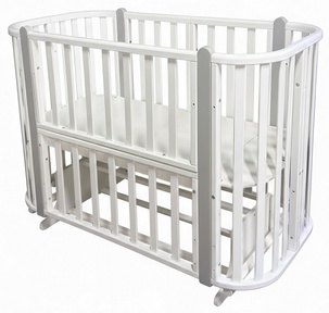 Кровать Кедр Белоснежка с поперечным маятником