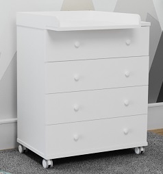 Комод Mika Eva 800/4 со съемным пеленальным столиком