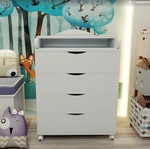 Комод Mika Eva Lux 800/4 со складным пеленальным столиком