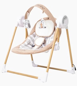 Электронные качели AmaroBaby WOODEN SWING