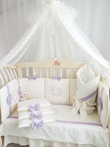 Набор в кроватку для новорожденных Ecoline Mary 13 предметов