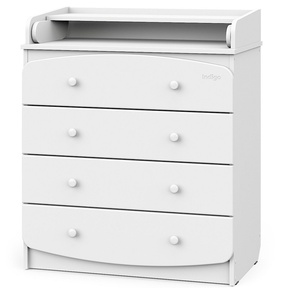 Детский комод Indigo Classic 800/4 c откидным пеленальным столиком, МДФ, ЛДСП