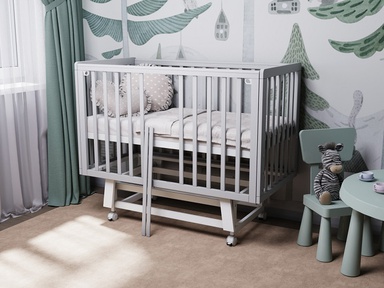 Детская кровать Incanto ANNIKEN exclusive (автостенка, съемные рейки, колеса)