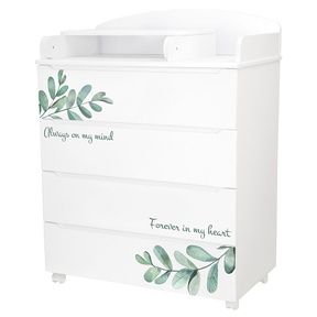 Комод Indigo Green Line 800/4 ЛДСП, МДФ с узким пеленальным столиком