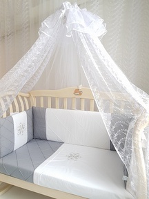 Набор в кроватку Ecoline Odelis с прямоугольными бортиками