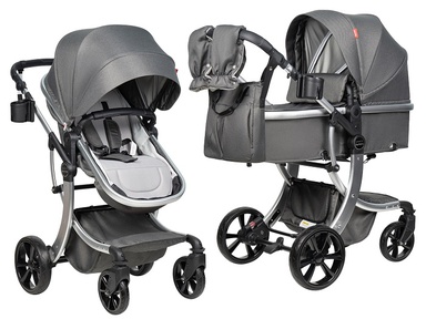 Коляска трансформер Farfello Aimile Original New Silver