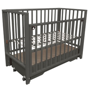 Детская кровать Indigo Norden с маятником, колесами, ящиком, автостенкой