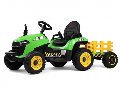 Детский электромобиль Трактор Rivertoys K111KK с прицепом